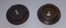Radiátorová růžice levá 5/4' x 1/4' , černá